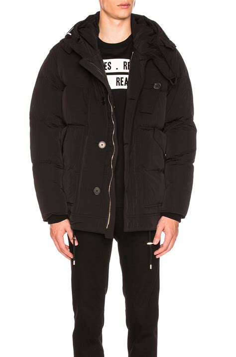 givenchy men's puffed hooded jacket|black givenchy jean jacket men.